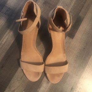 Madewell Ankle-Strap High-Heeled Sandal in Suede